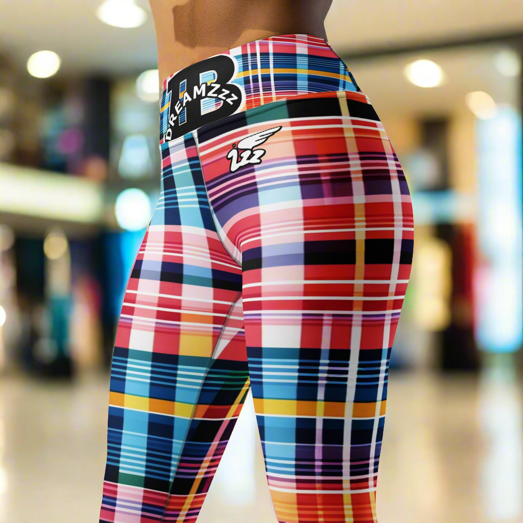 Inspired By DREAMZzz neon plaid Leggings