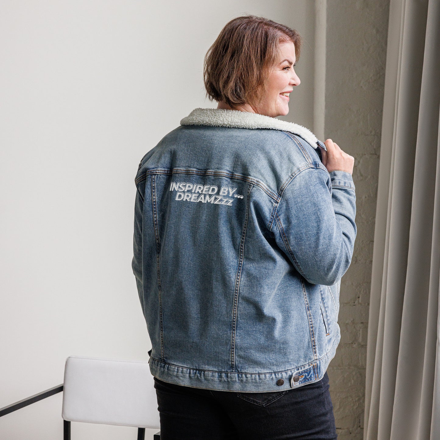 Inspired By DREAMZzz Unisex denim sherpa jacket