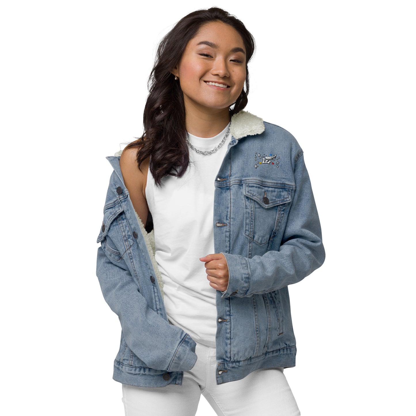 Inspired By DREAMZzz Unisex denim sherpa jacket