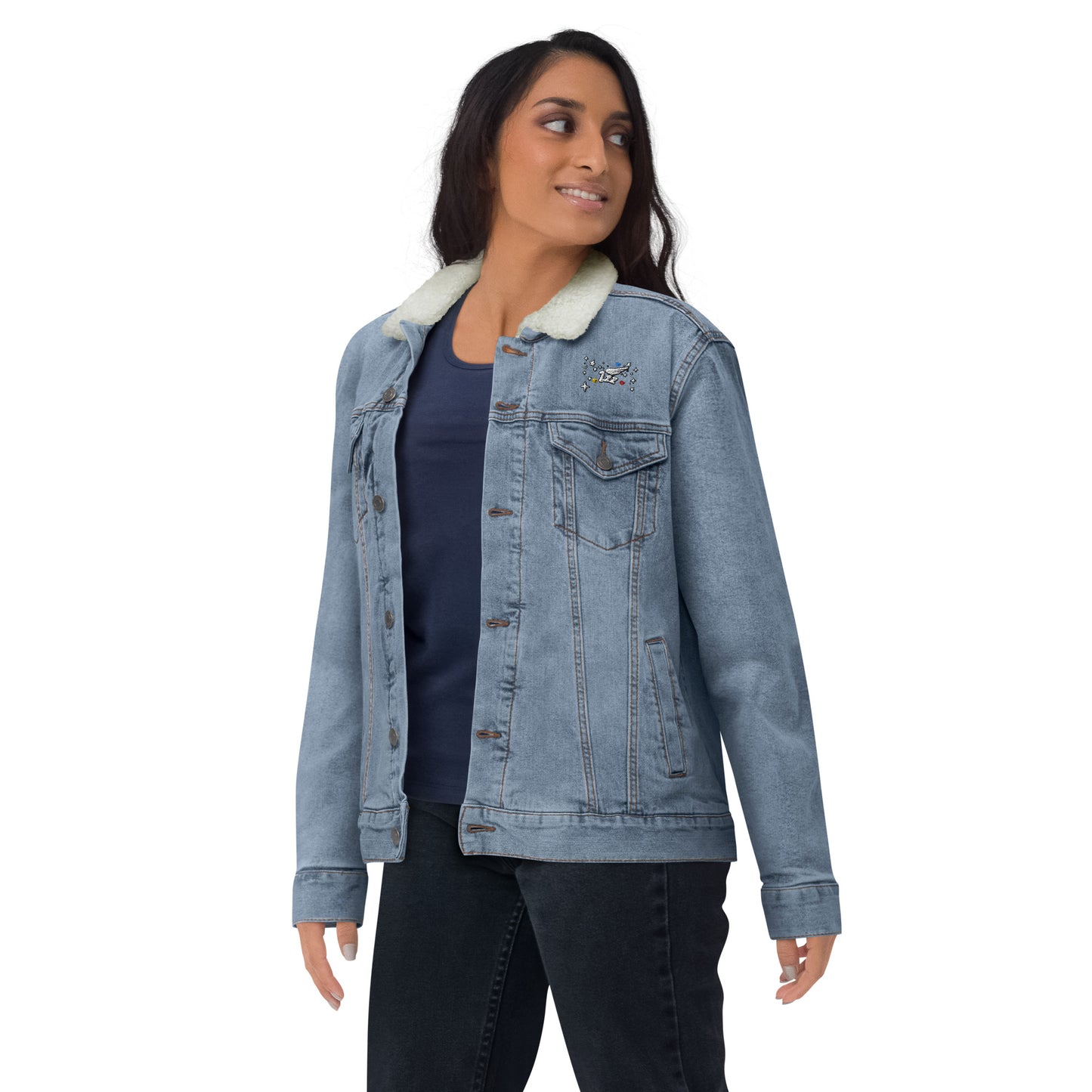 Inspired By DREAMZzz Unisex denim sherpa jacket