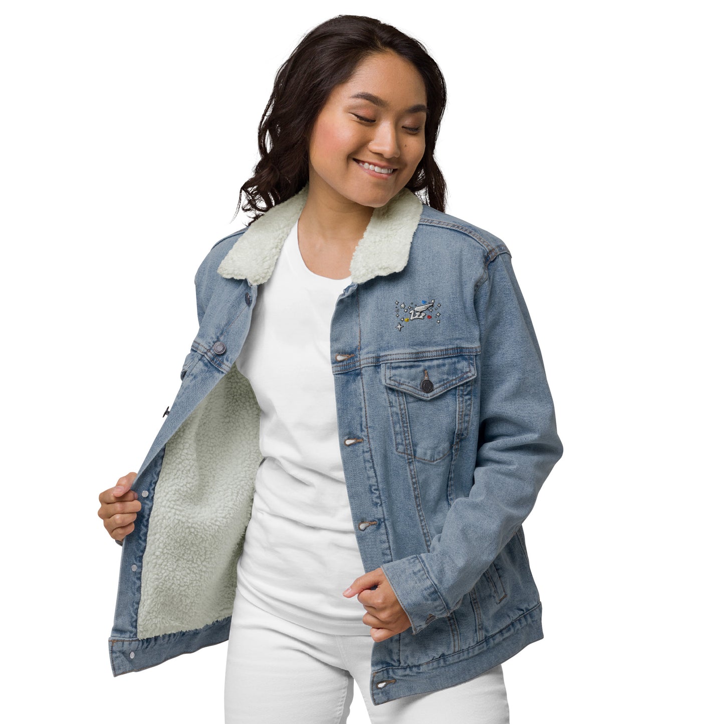 Inspired By DREAMZzz Unisex denim sherpa jacket