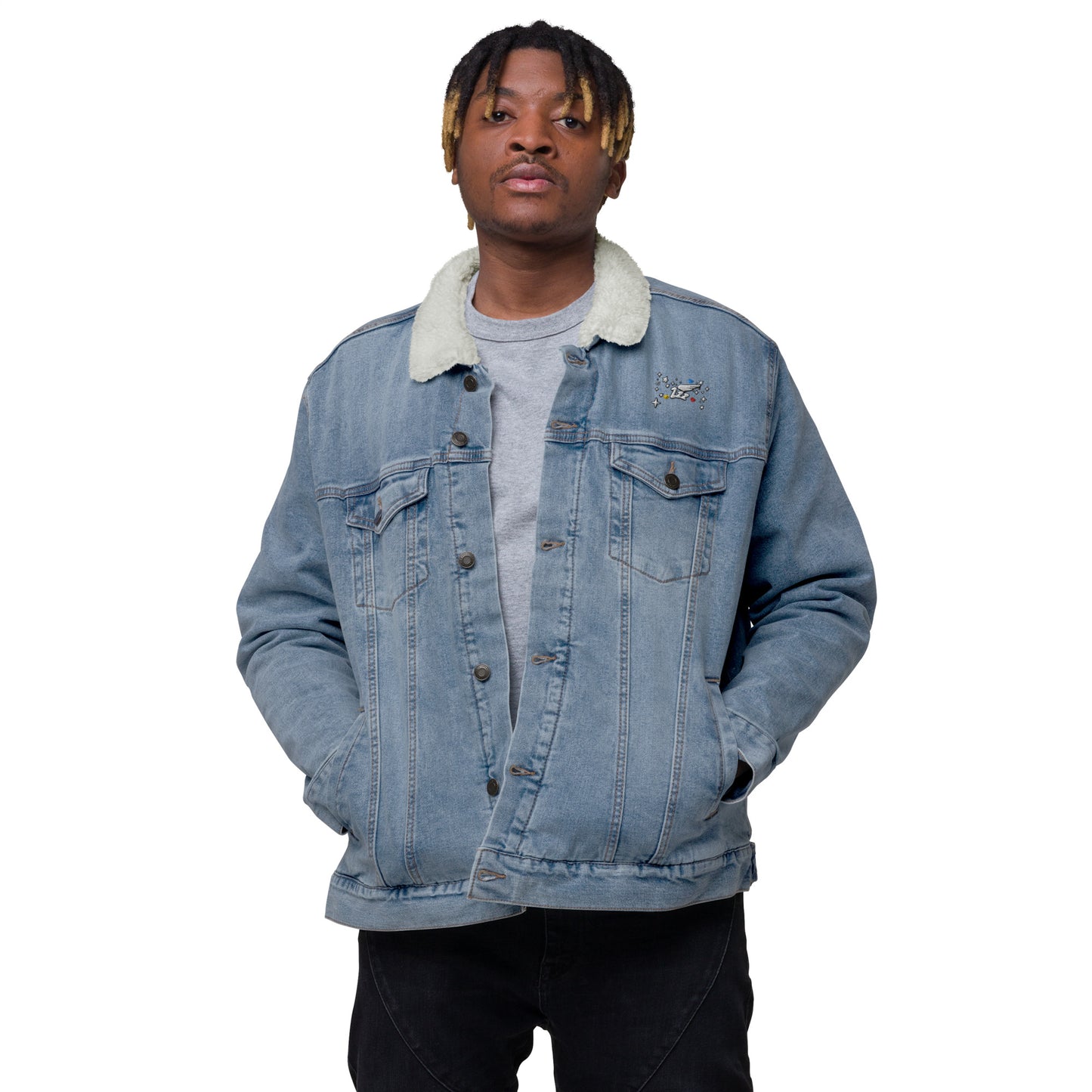 Inspired By DREAMZzz Unisex denim sherpa jacket