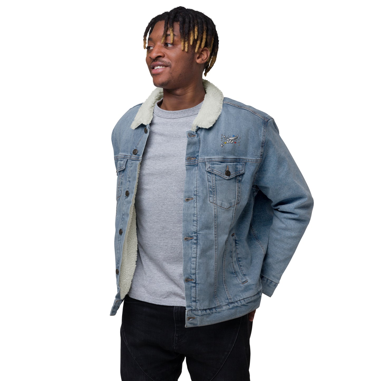 Inspired By DREAMZzz Unisex denim sherpa jacket