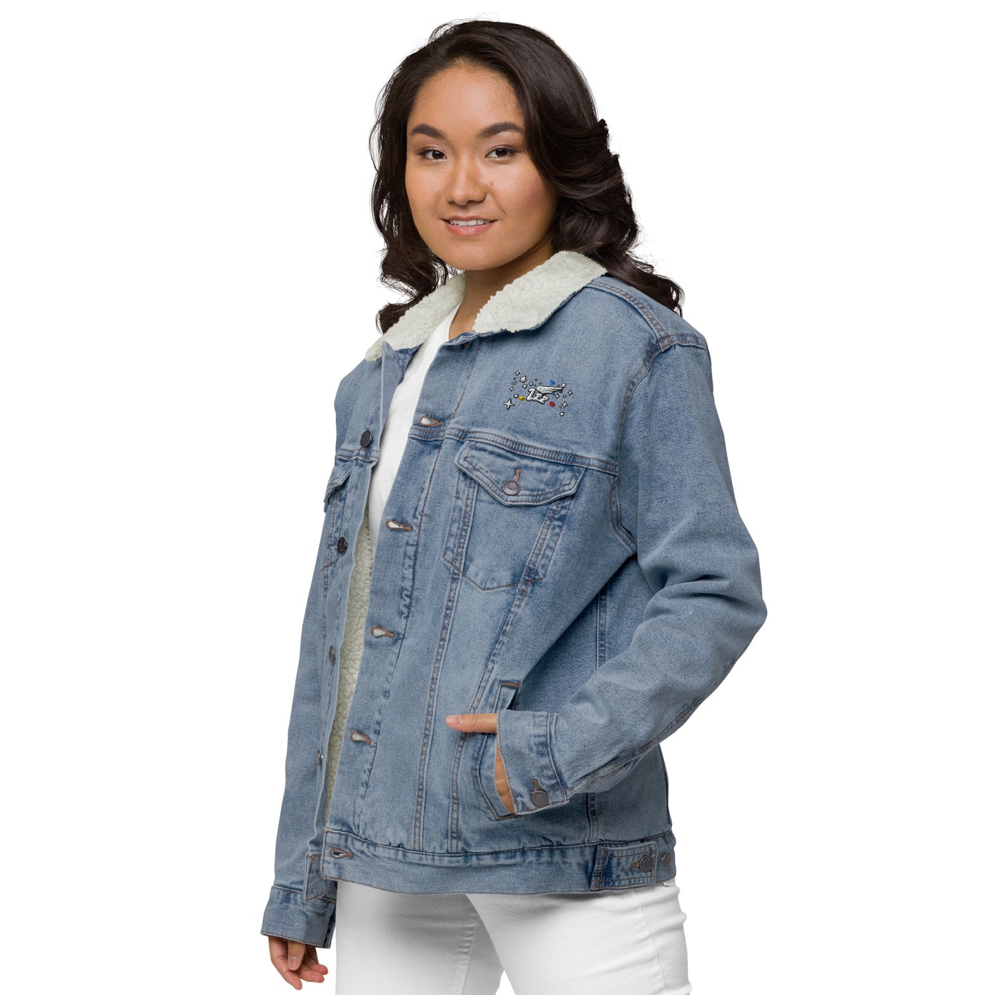 Inspired By DREAMZzz Unisex denim sherpa jacket